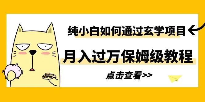 玄学项目月入增多：纯小白保姆级教程揭秘-网赚项目