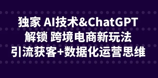 A站内流量获取方案：基于AI技术与GPT的跨境电商新营销策略-网赚项目