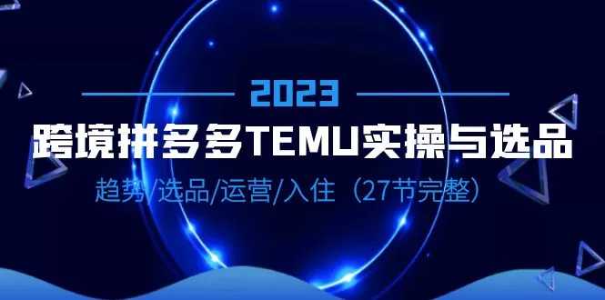 2023年跨境电商：拼多多的TEMU实战指南与精选商品趋势、选择、运营和入驻技巧-网赚项目