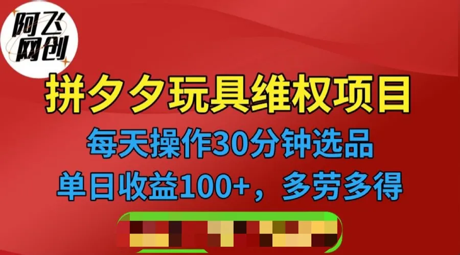 拼多多3C玩具维权项目揭秘：一天半小时赚更多，产品管理者的利润机会！-网赚项目