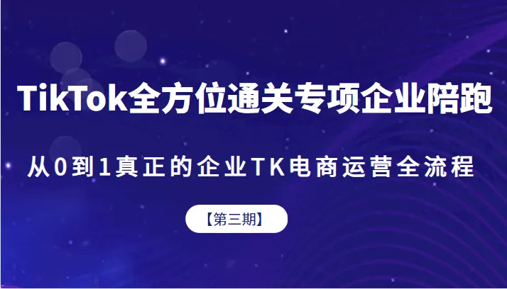 企业版抖音电商运营全攻略：从零开始，陪伴式成长-网赚项目