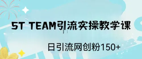 STTEAM引流实战课程：每天新增百粉！手把手教你打造网络创业粉丝矩阵-网赚项目