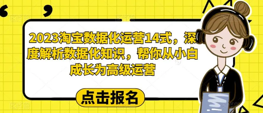 淘宝数据化运营：从零开始学懂14招-网赚项目