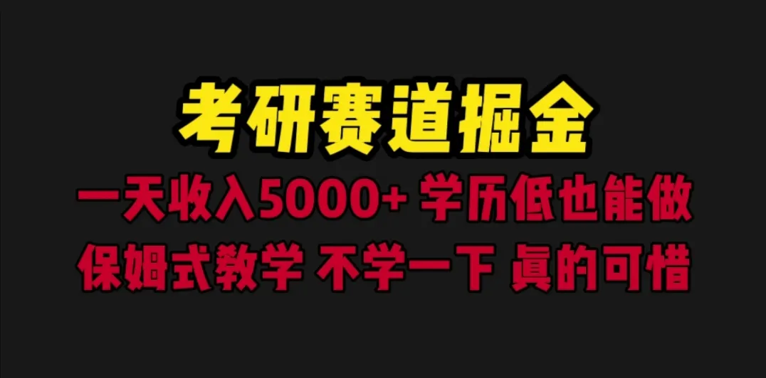 学历不代表能力：保姆式指导助力考研成功-网赚项目