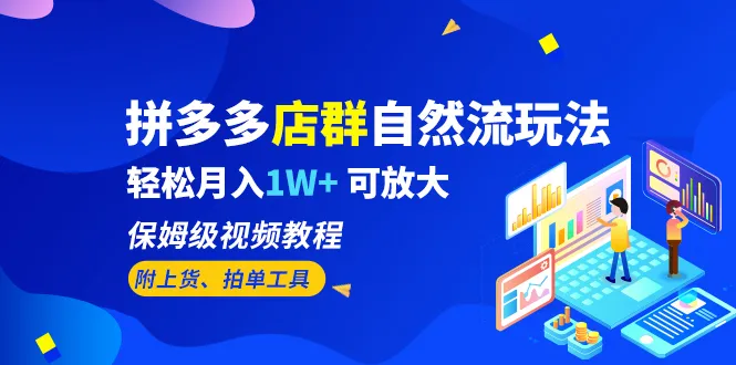 月入增多！拼多多的店群玩法：轻松增加订单-网赚项目