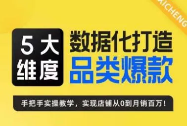 5大维度解密，电商爆款打造秘笈，助您零成本创业致富-网赚项目