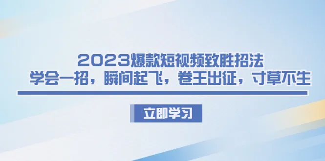 2023短视频营销指南：掌握这些技巧，让你脱颖而出-网赚项目