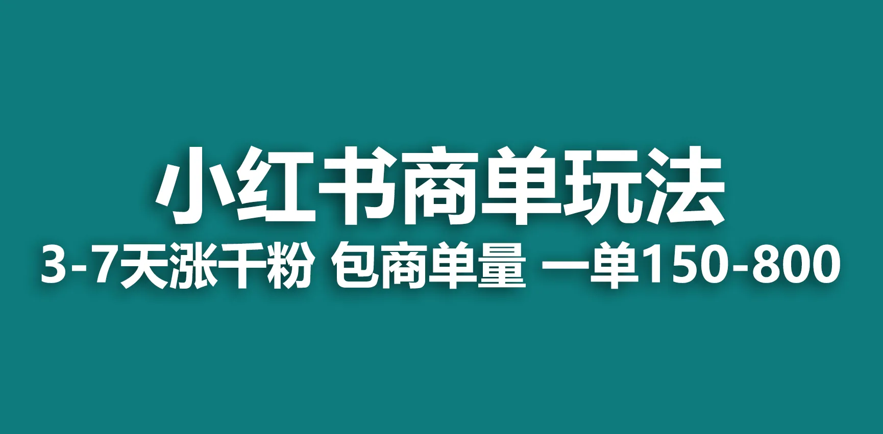 小红书营销新技巧7天快速增粉 接单不断，月入翻倍！-网赚项目