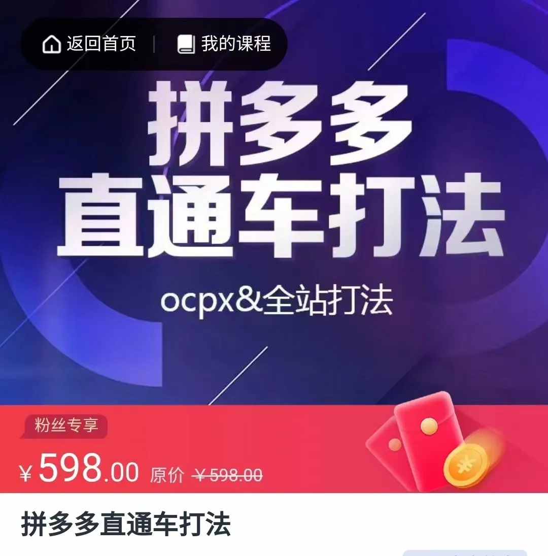 掌握拼多多直通车核心策略：OCPCX与全站推广解析-网赚项目