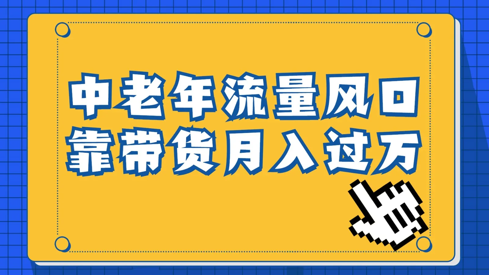 掌握视频号变现技巧，中老年流量盘点-网赚项目