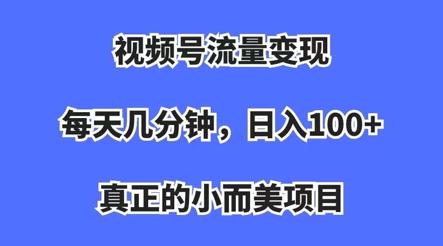 视频号运营日增收百元：轻松打造小而美的赚钱项目-网赚项目