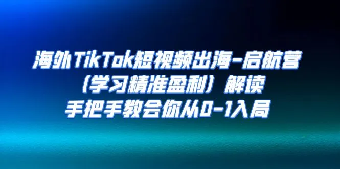 TikTok短视频出海启航：零基础实现精准盈利的指南-网赚项目