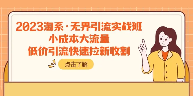 低成本高流量的淘系引流策略：2023实战分享-网赚项目