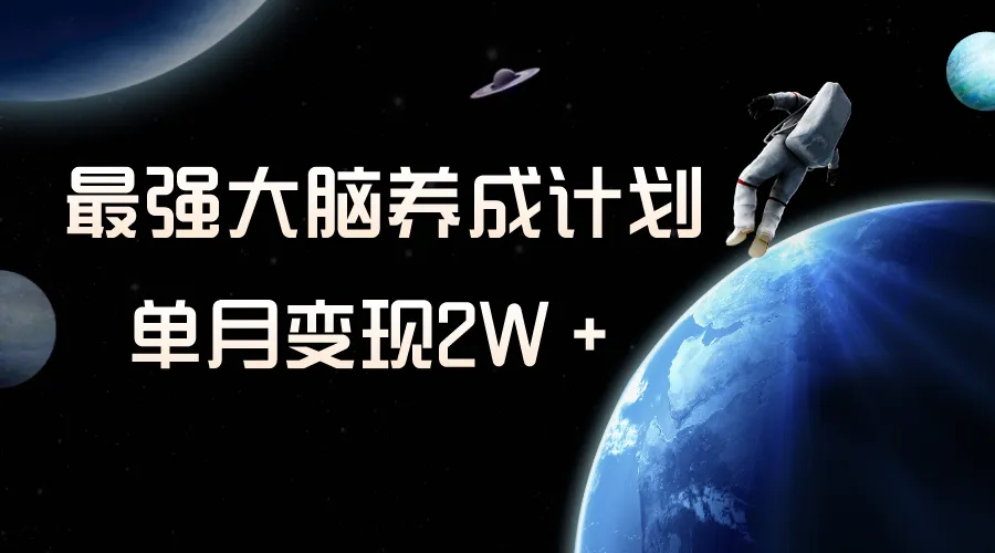 冷门暴利：虚拟项目 人工智能，1个月让你成为最强大脑！-网赚项目