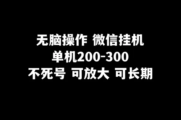 利用微信挂机轻松增收每天更多，全程操作简单，无需技术！-网赚项目