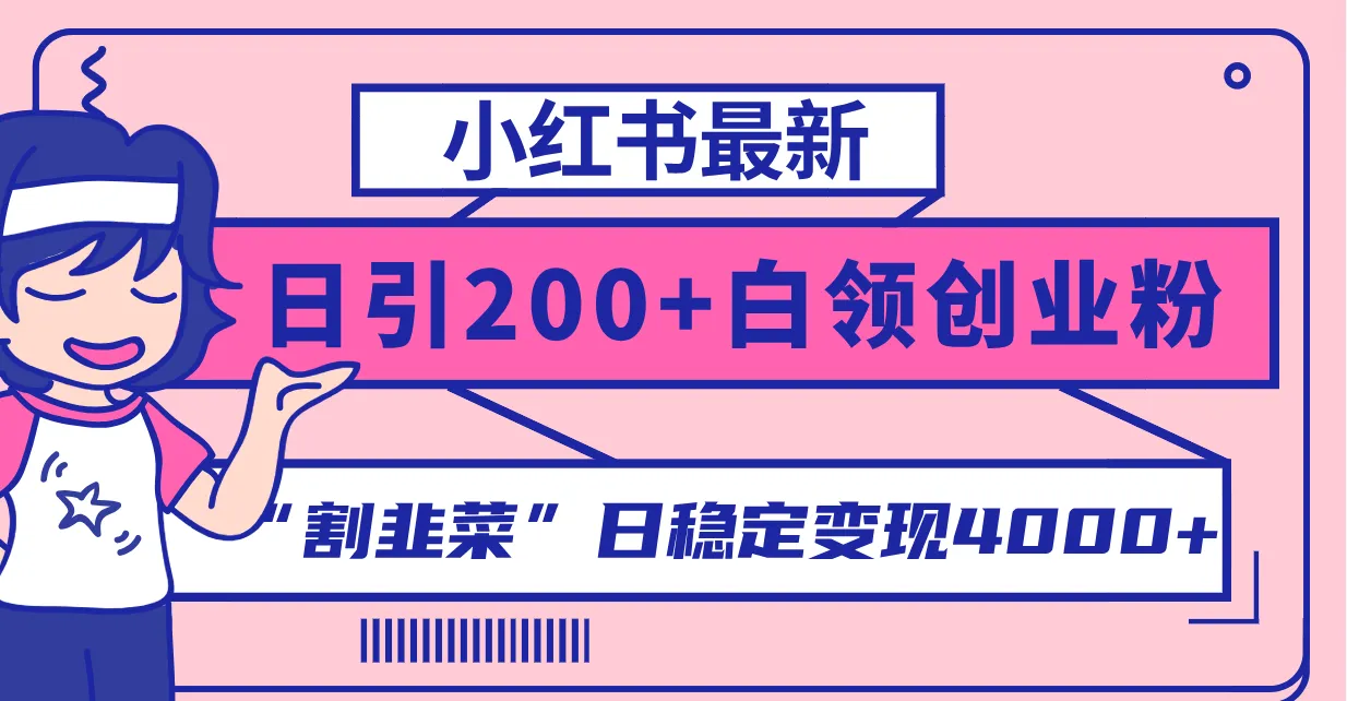 小红书最新日引增多的创业方法：轻松打造每日稳定收入的增长点-网赚项目