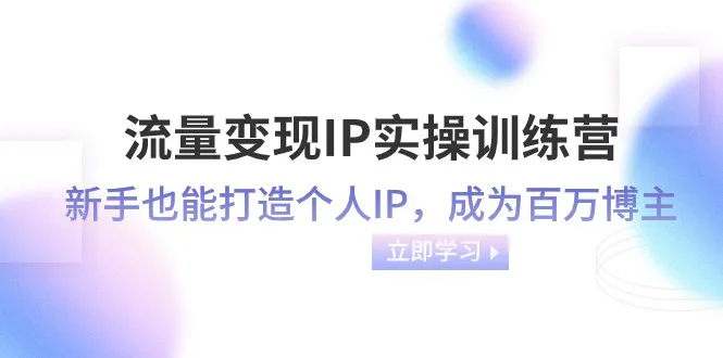 从零开始打造个人IP，流量变现训练营揭秘：成为*万博主的秘诀-网赚项目