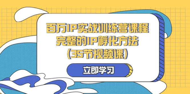 打造热门品牌：IP实战训练营揭秘全套IP孵化方法-网赚项目