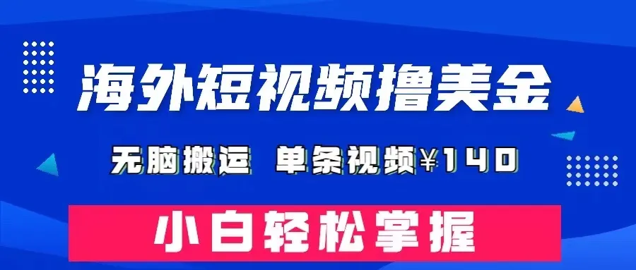 海外视频平台赚钱新法：揭秘每条视频140美元的撸金秘籍！-网赚项目