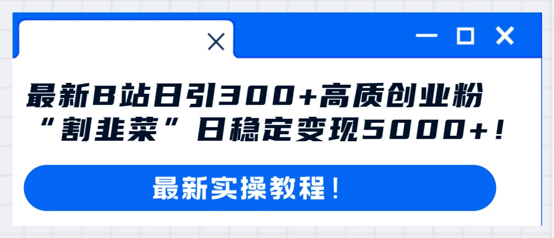 掌握哔哩哔哩引流技巧，实现稳定变现！-网赚项目