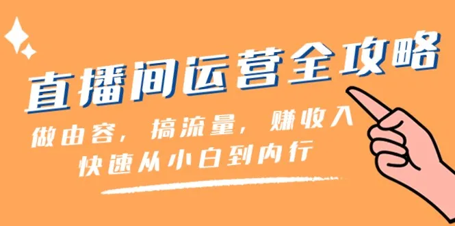 直播间运营全攻略：新手变高手的流量赚钱秘籍-网赚项目