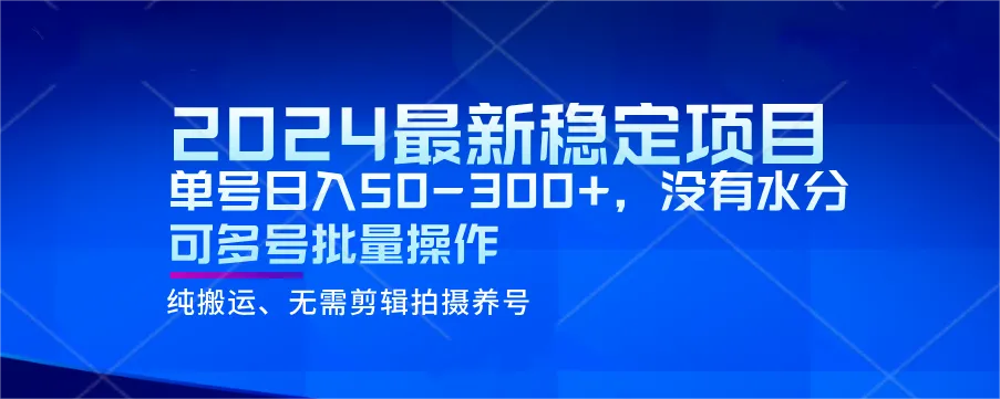 2024最新手机创业项目揭秘：每天轻松增收更多，稳定可靠的赚钱机会！-网赚项目