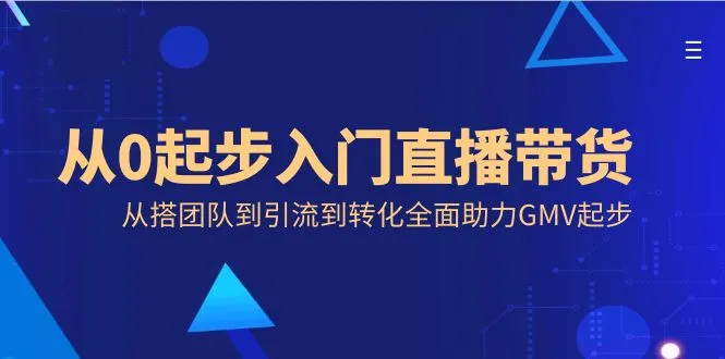 打造抖音直播带货新风潮：从零起步到团队运营，实现GMV倍增！-网赚项目