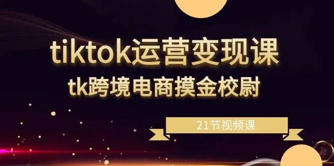 解锁TikTok变现秘籍：跨境电商摸金校尉教你如何轻松赚钱-网赚项目