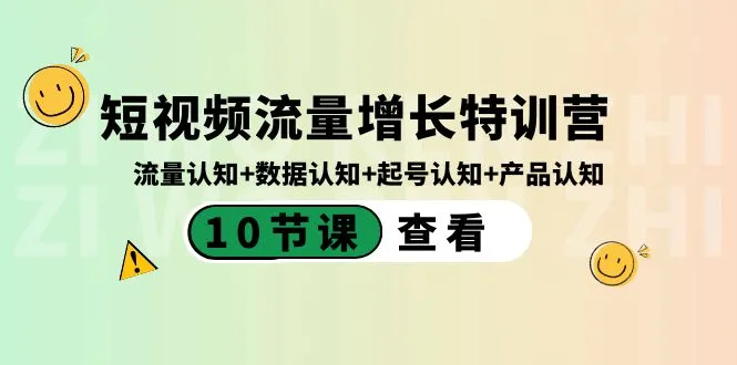 精通短视频流量增长：掌握流量、数据、起号和产品认知的特训课程-网赚项目