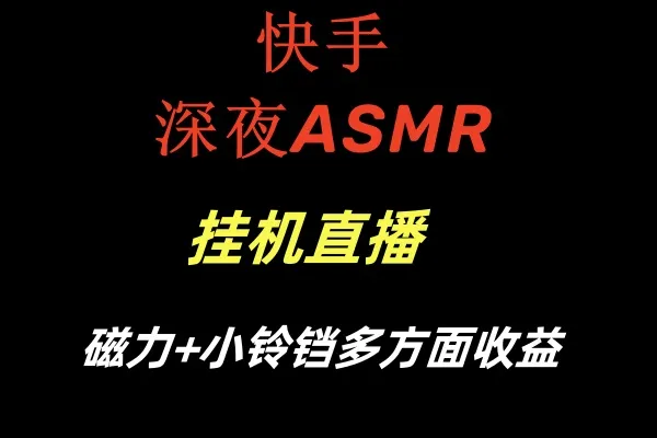 探索快手深夜ASMR挂机直播的多方面增收机会