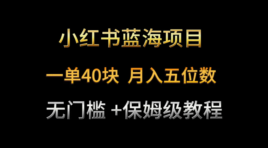 小红书蓝海项目：月增更多的赚钱秘籍揭秘！-网赚项目