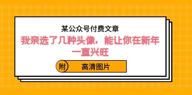 新年头像换装指南：如何选择一个吉祥如意的头像来迎接新的一年？-网赚项目