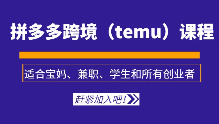 掌握TEMU关键技巧：拼多多跨境创业全攻略-网赚项目