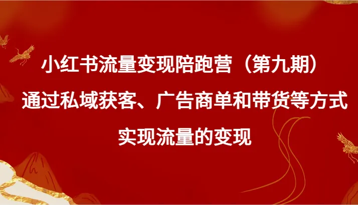 掌握小红书流量变现技巧：私域获客、广告商单、带货多管齐下！