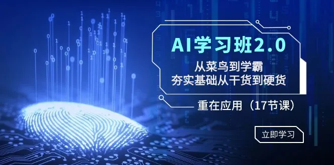 AI学习班2.0：从菜鸟到学霸，探索AI应用新境界-网赚项目