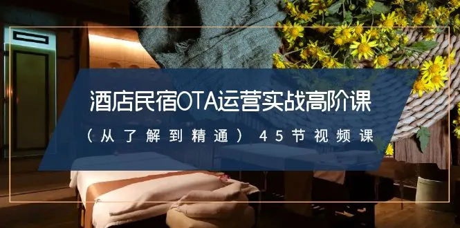 酒店民宿-OTA运营实战高阶课（从了解到精通）-网赚项目