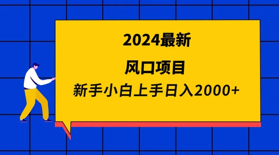 揭秘2024最新风口项目：新手小白轻松日收入更多-网赚项目