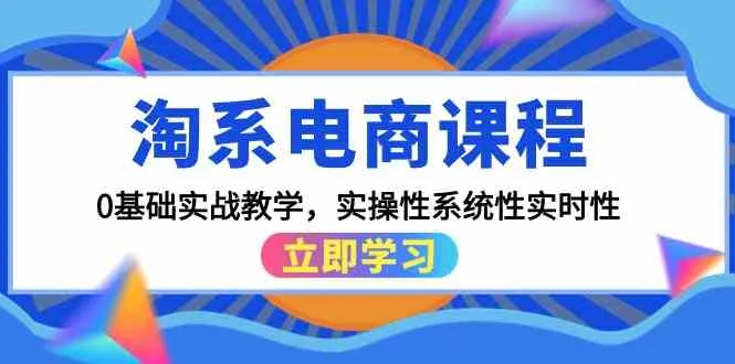 淘系电商课程实战教学：系统性解析，从0基础到高手-网赚项目