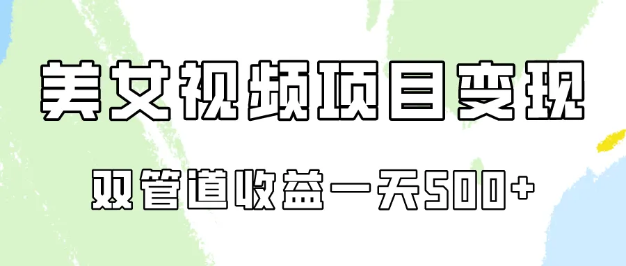 0成本视频号美女视频双管道增收变现全攻略-网赚项目