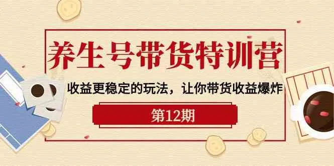 精细分析：带货玩法升级攻略，养生号带货特训营解密-网赚项目