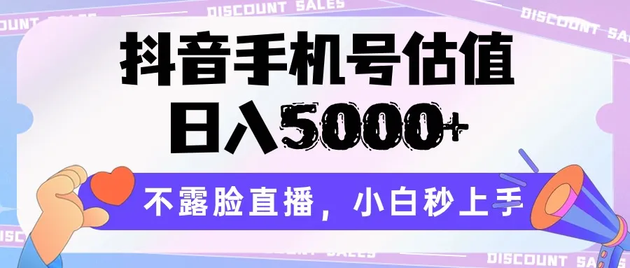 抖音手机号估值方法：日收入增加的秘诀与零基础入门指南-网赚项目