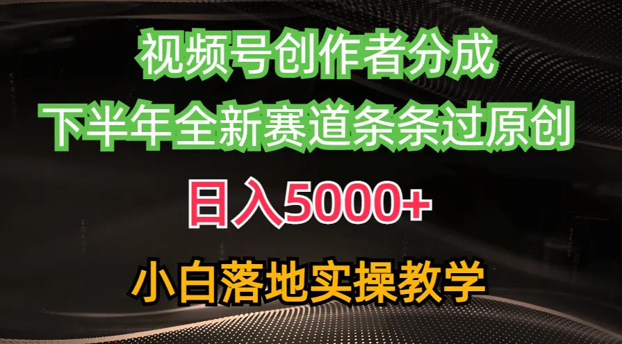 探索视频号创作者分成新趋势，解锁下半年创意领域全新赛道-网赚项目