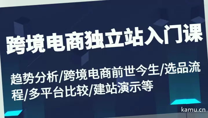 跨境电商独立站入门课：趋势分析、建站技巧和选品流程详解