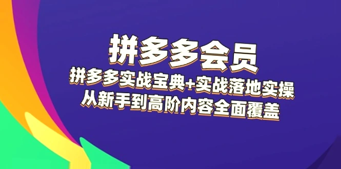 拼多多实战宝典：从新手到高阶全面掌握，解决运营难题，助你轻松破圈！